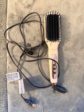 Lange Rose Gold and Black Heated Straightening Brush